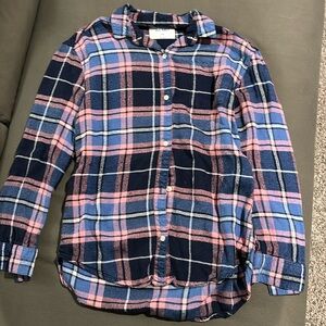 old navy flannel blues and pinks long sleeve